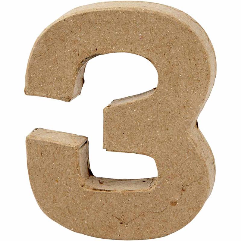 Number, 3, K: 10 cm, L: 8 cm, paksus 1,7 cm, 1 tk. - Image 2