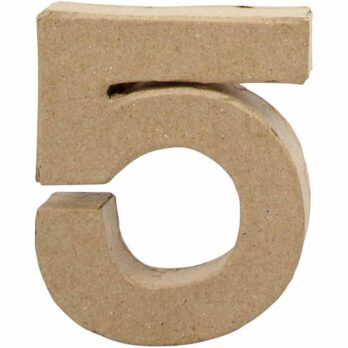 Number, 5, K: 10 cm, L: 8,5 cm, paksus 1,7 cm, 1 tk.