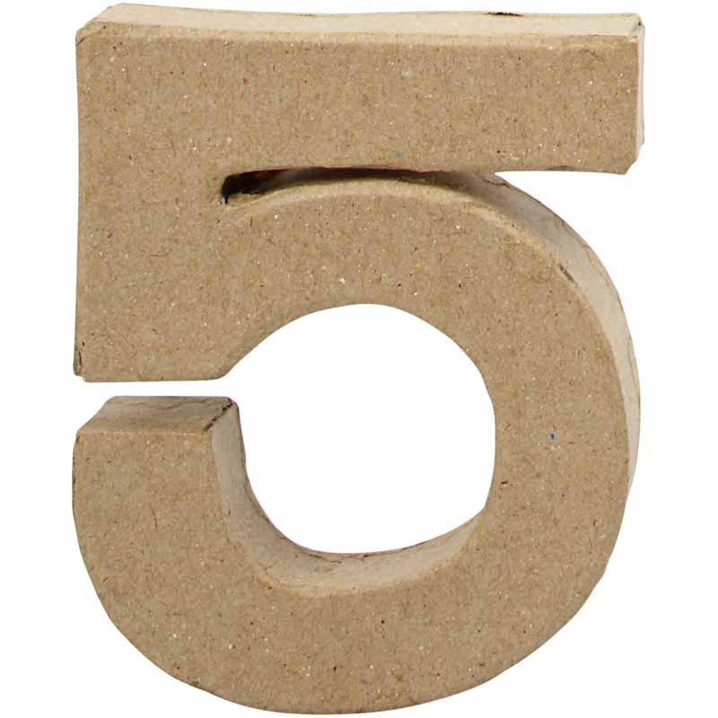 Number, 5, K: 10 cm, L: 8,5 cm, paksus 1,7 cm, 1 tk.