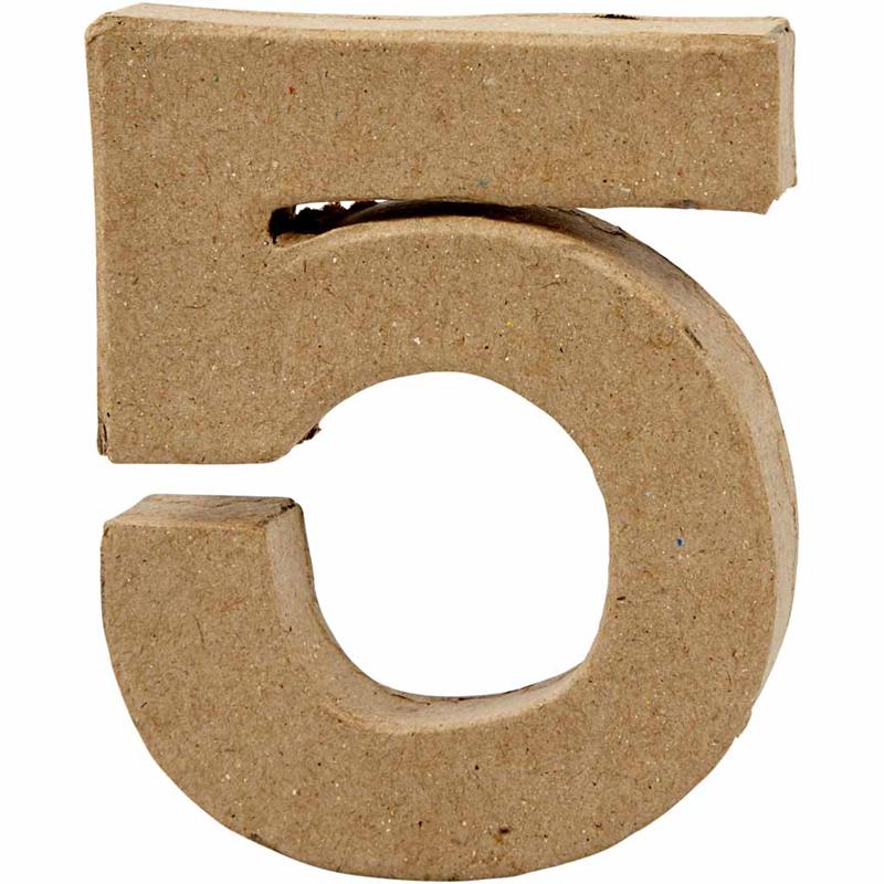 Number, 5, K: 10 cm, L: 8,5 cm, paksus 1,7 cm, 1 tk. - Image 2