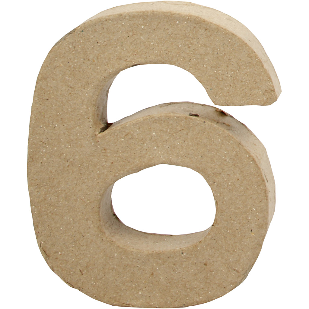 Number, 6, K: 10 cm, L: 8,2 cm, paksus 1,7 cm, 1 tk. - Image 3