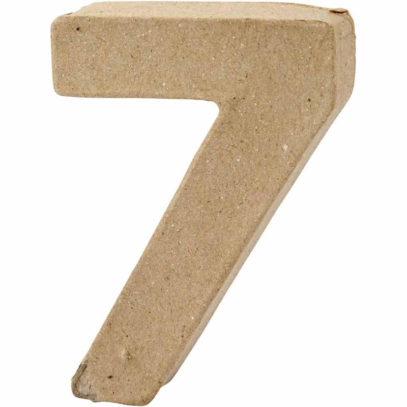 Number, 7, K: 10 cm, L: 7,4 cm, paksus 1,7 cm, 1 tk. - Image 2