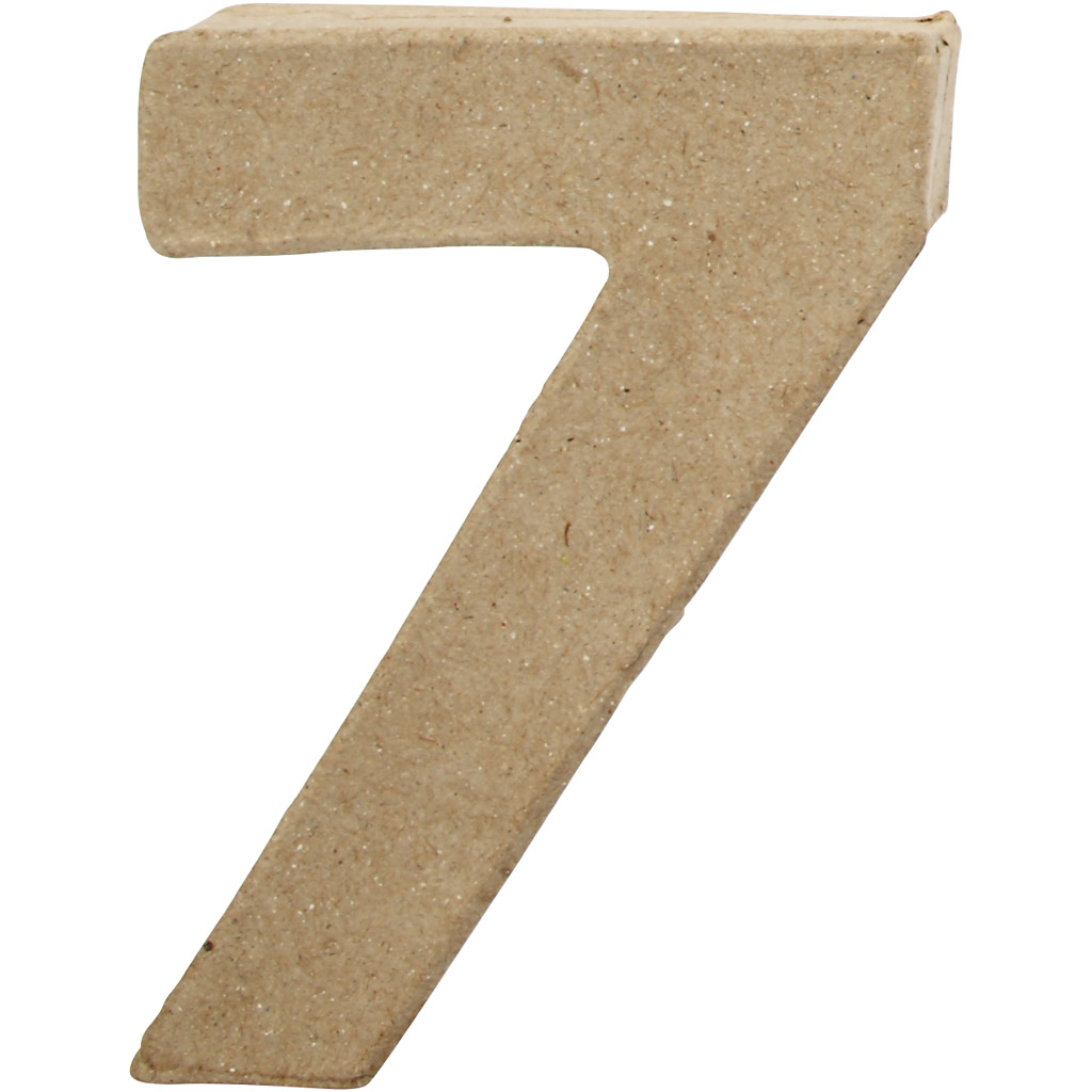 Number, 7, K: 10 cm, L: 7,4 cm, paksus 1,7 cm, 1 tk. - Image 3