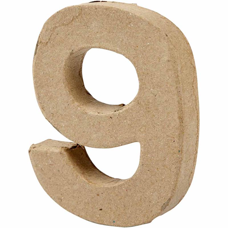 Number, 9, K: 10 cm, L: 8,5 cm, paksus 1,7 cm, 1 tk. - Image 2