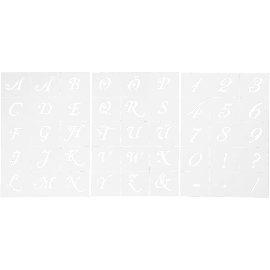 Kujundusšabloon, H: 20-30 mm, A5, leht 148x210 mm, 3 lehte/ 1 pakk