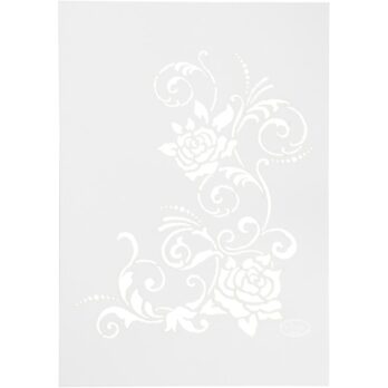 Stencil , flowers, A4, sheet 210x297 mm, 1 pc