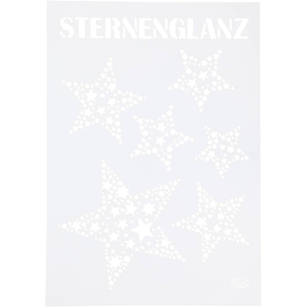 Šabloon, tähed, A4, leht 210x297 mm, 1 tk.