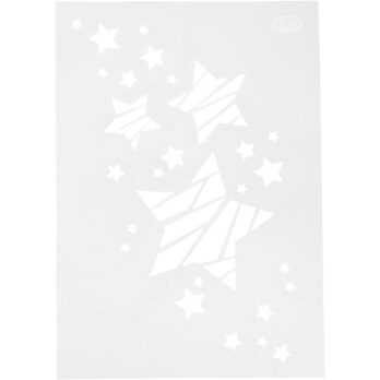 Šabloon, tähed, A4, leht 210x297 mm, 1 tk.