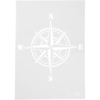 Stencil , kompass, A4, leht 210x297 mm, 1 tk