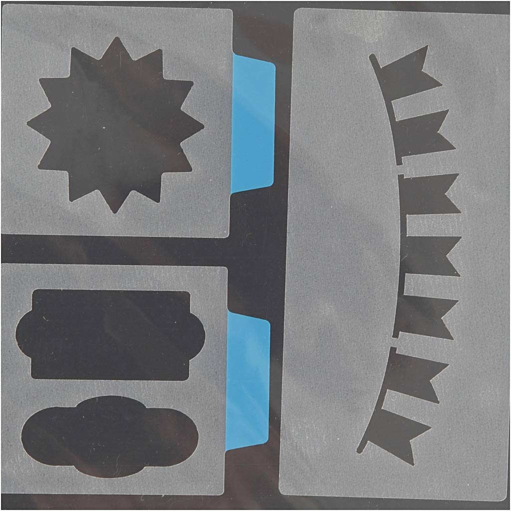 Šabloon, 5 suurt motiivi, leht 12,5x17,5 cm, 1 leht - Image 4