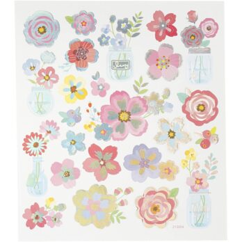 Kleebised, kevadlilled, leht 15x16,5 cm, 1 leht