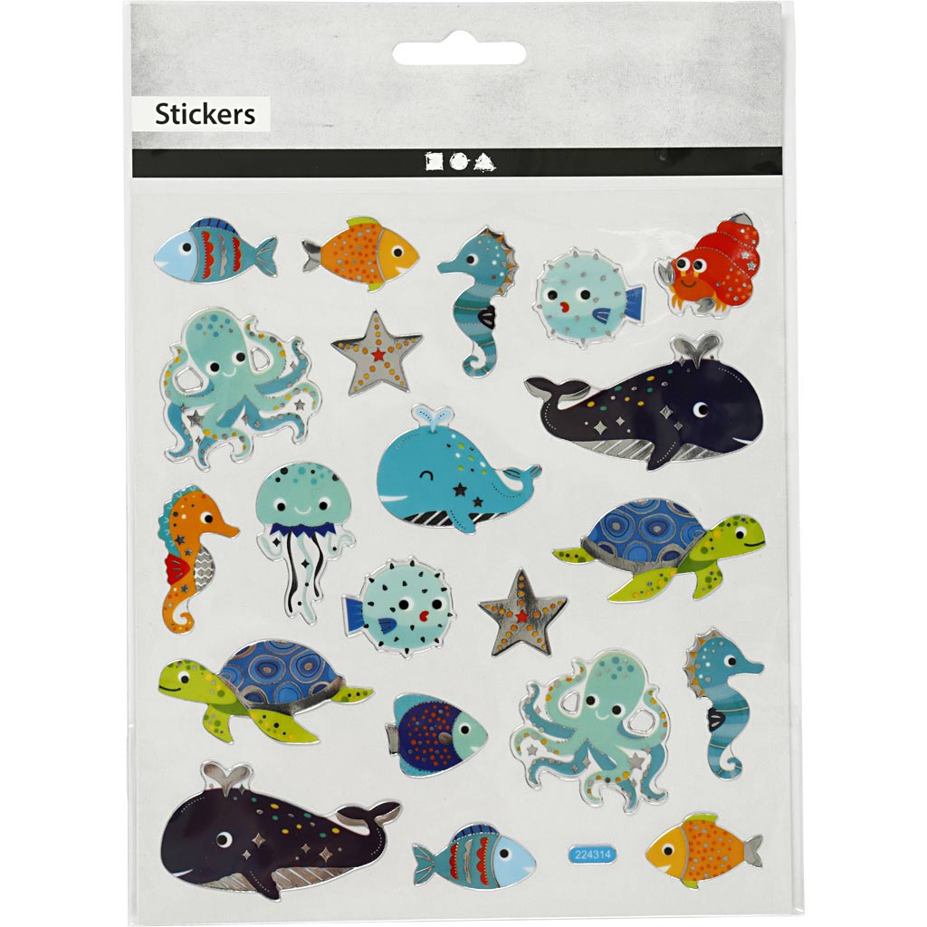 Kleebised, mereloomad, leht 15x16,5 cm, 1 leht - Image 2