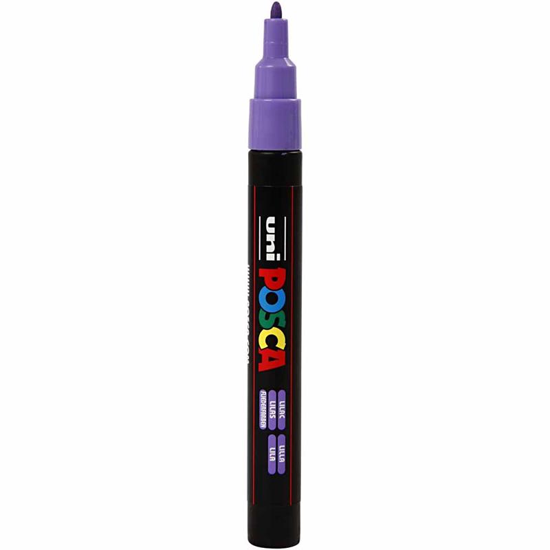 Posca Marker, nr. PC-3M, joon 0,9-1,3 mm, peenike, lilla, 1 tk. - Image 3