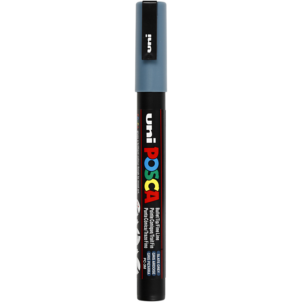 Posca Marker, nr. PC-3M, joon 0,9-1,3 mm, peen, kiltkivi hall, 1 tk