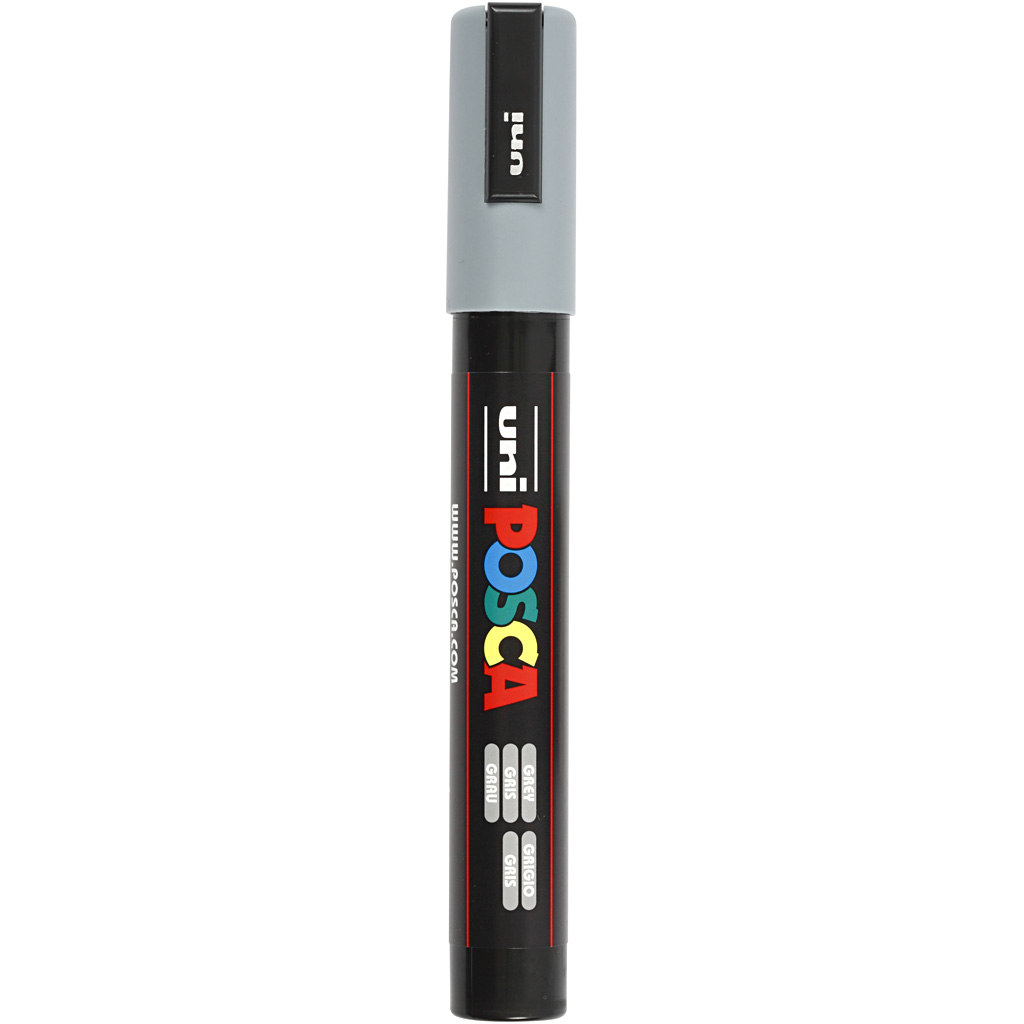 Posca Marker, nr. PC-5M, joon 2,5 mm, keskmine, hall, 1 tk