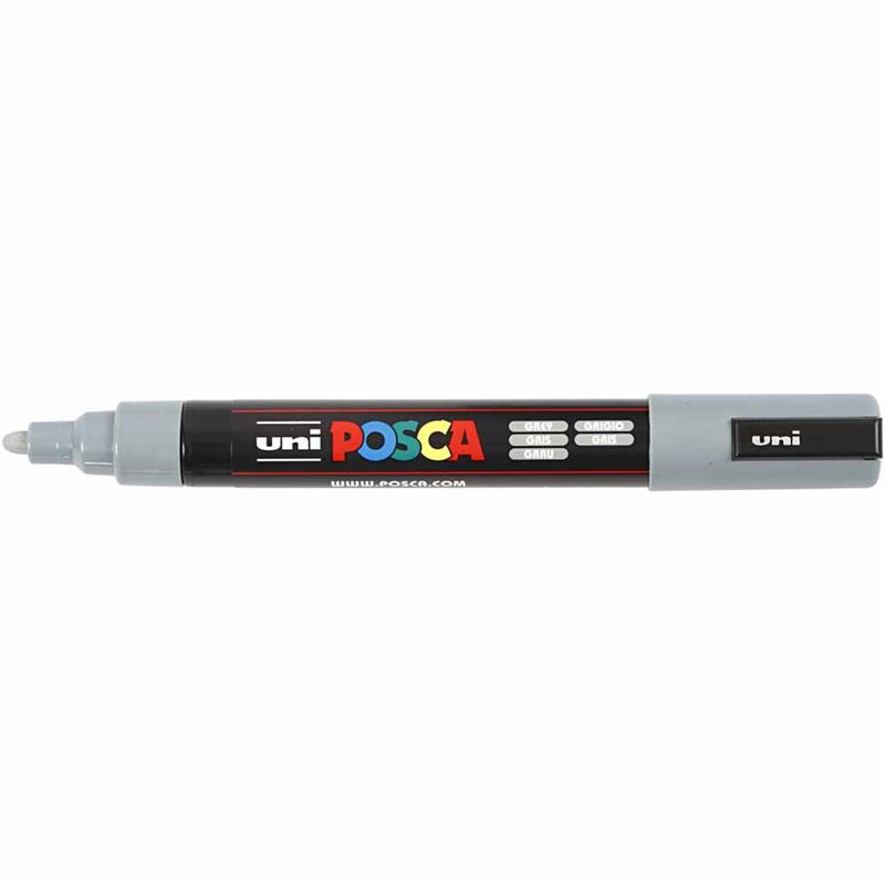 Posca Marker, nr. PC-5M, joon 2,5 mm, keskmine, hall, 1 tk - Image 2
