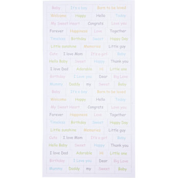 Kleebised - Baby, baby, leht 12x23 cm, 2x84 tk/ 1 pakk
