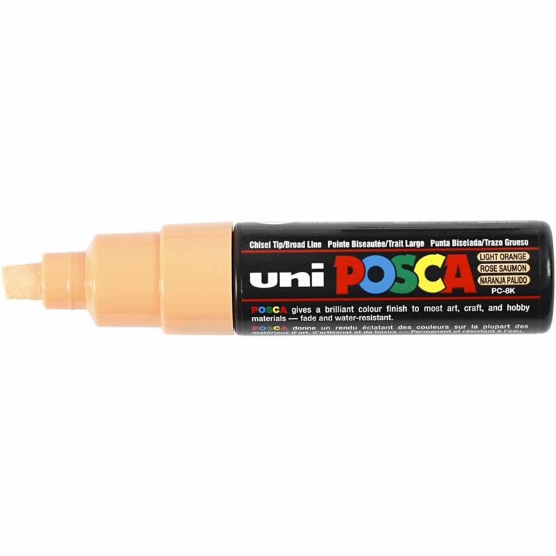 Posca Marker, nr. PC-8K, joon 8 mm, lai, kahvatu oranž, 1 tk - Image 2