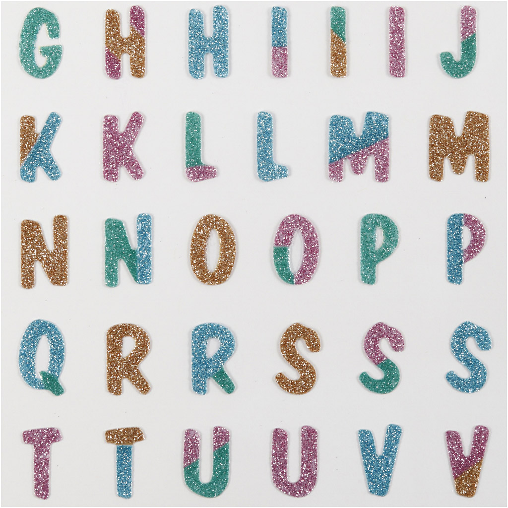 Glitter kleebised, tähed, leht 10x16 cm, 1 leht - Image 3