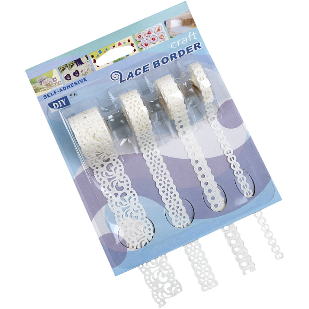 Pitsiribad, W: 8-23 mm, valge, 4x2 m/ 1 pakk - Image 3