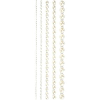 Poolpärlid, suurus 2-8 mm, valge, 140 tk/ 1 pakk