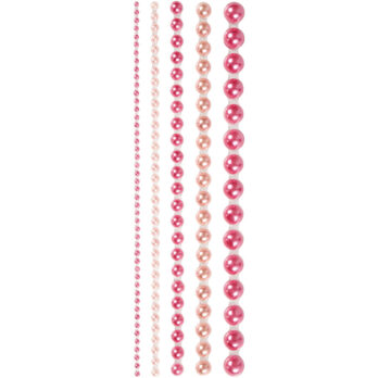 Poolpärlid, suurus 2-8 mm, roosa, 140 tk/ 1 pakk