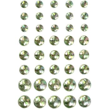 Strass, suurus 6+8+10 mm, roheline, 40 tk/ 1 pakk