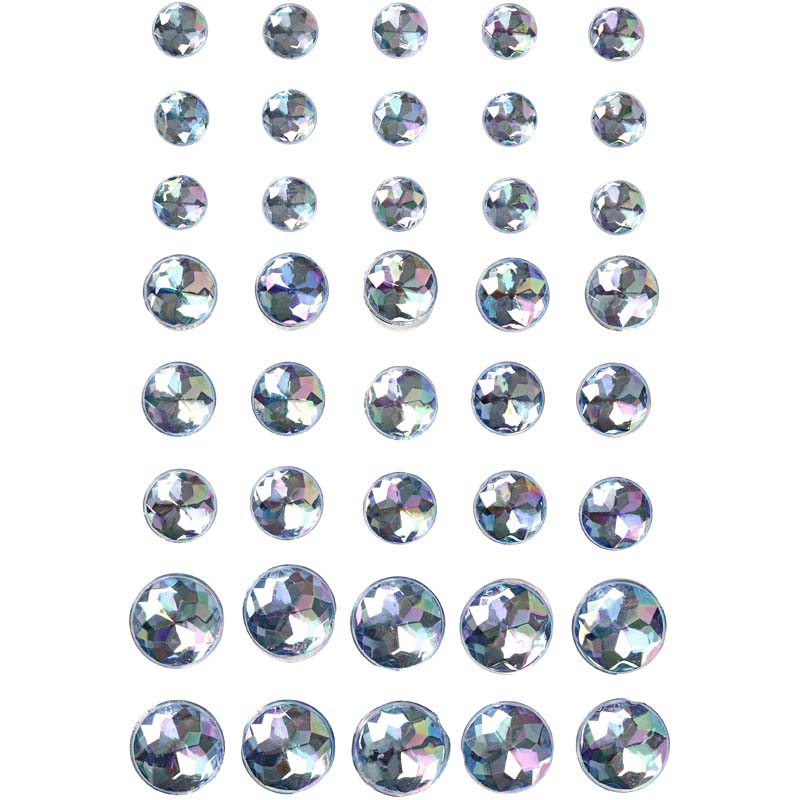 Strass, suurus 6+8+10 mm, sinine, 40 tk/ 1 pakk