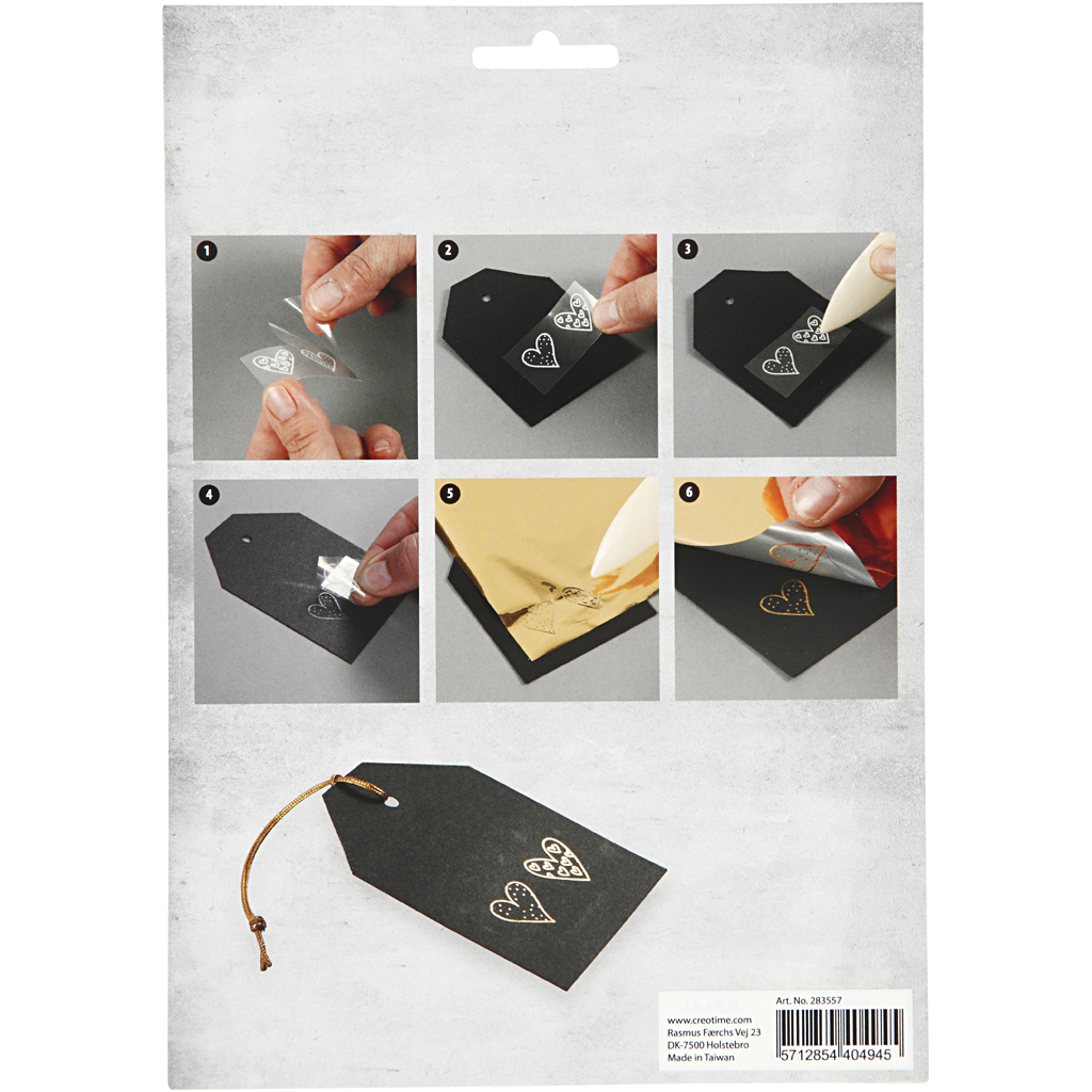 Deco foolium- ja ülekandelehed, traditsioonilised jõulud, leht 15x15 cm, kuldne, punane, 2x2 lehte/ 1 pakk - Image 3