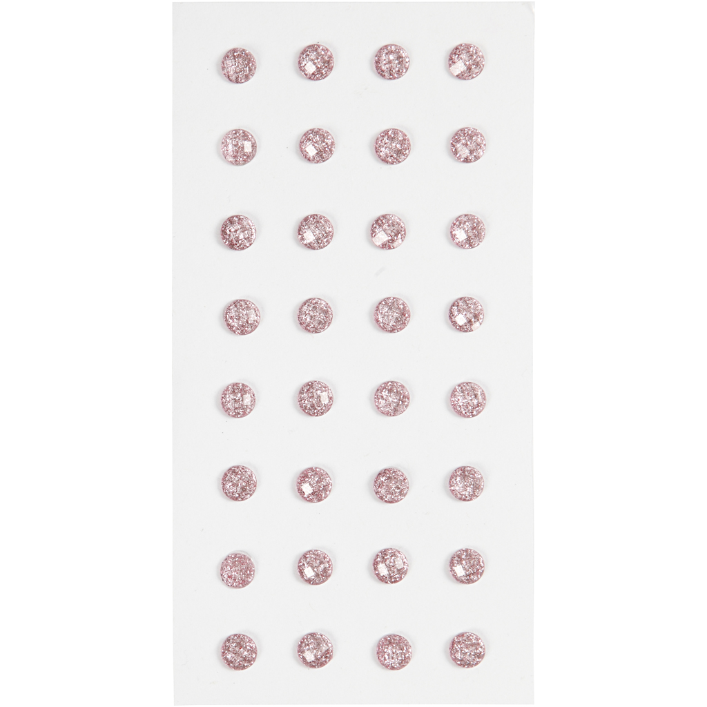 Strass, diameeter. 8 mm, helepunane, 32 tk/ 1 pakk