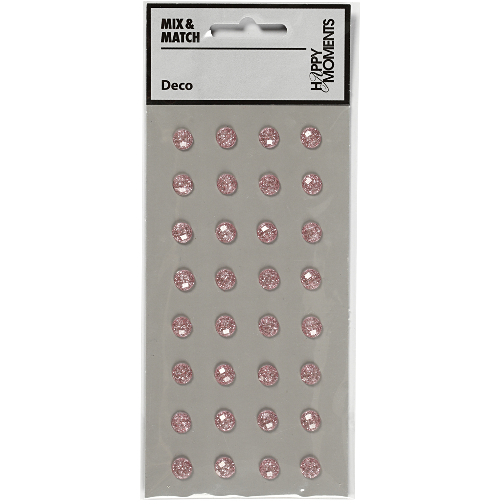 Strass, diameeter. 8 mm, helepunane, 32 tk/ 1 pakk - Image 2