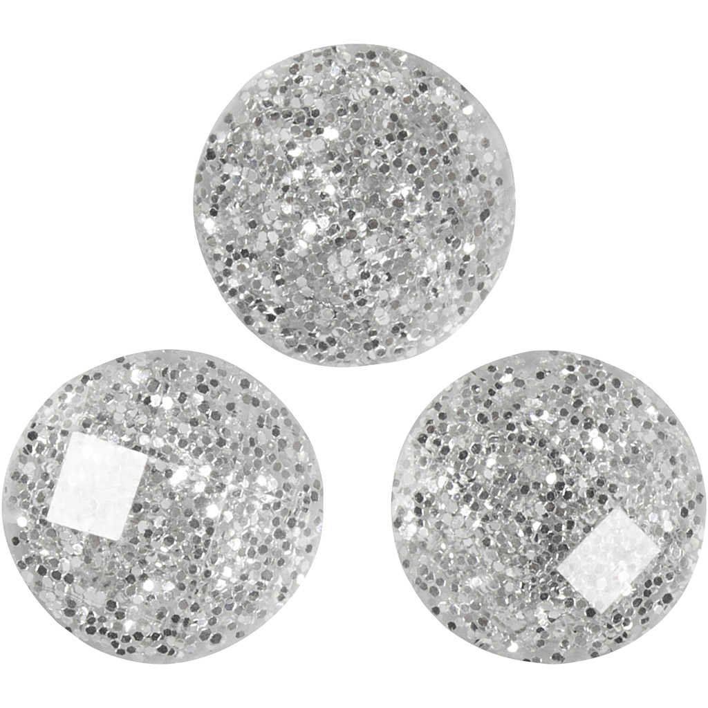 Strass, diameeter. 8 mm, hõbedane, 32 tk/ 1 pakk - Image 3