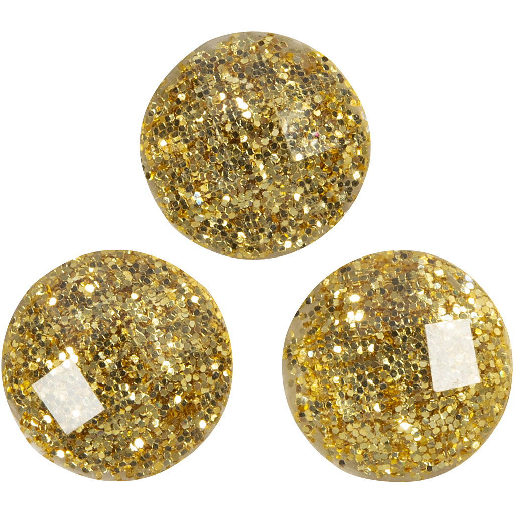 Strass, diameeter. 8 mm, kuldne, 32 tk/ 1 pakk - Image 3