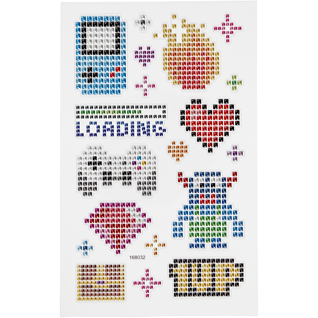 Teemantkleebised, vidinad, leht 10x16 cm, 1 leht