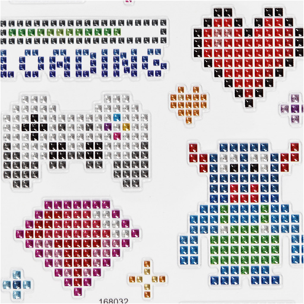 Teemantkleebised, vidinad, leht 10x16 cm, 1 leht - Image 3