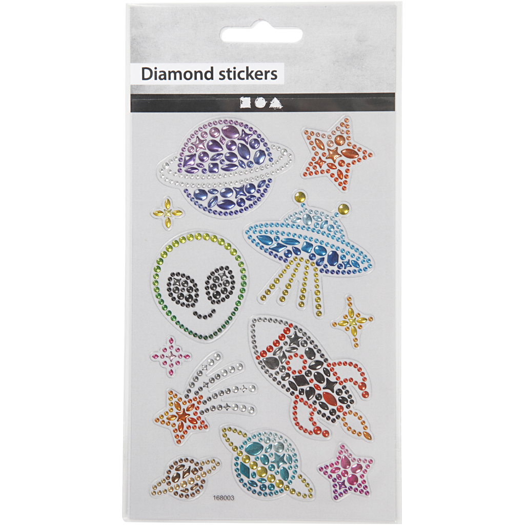 Teemantkleebised, kosmos, leht 10x16 cm, 1 leht - Image 2