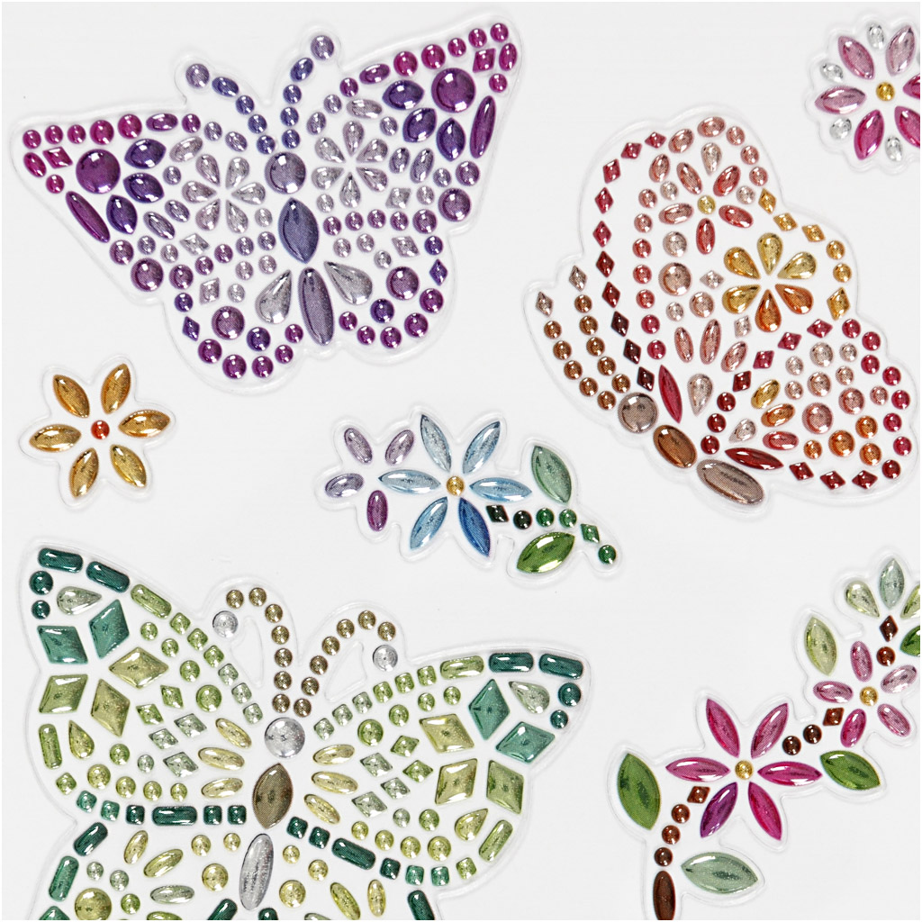 Teemantkleebised, liblikad, leht 10x16 cm, 1 leht - Image 3