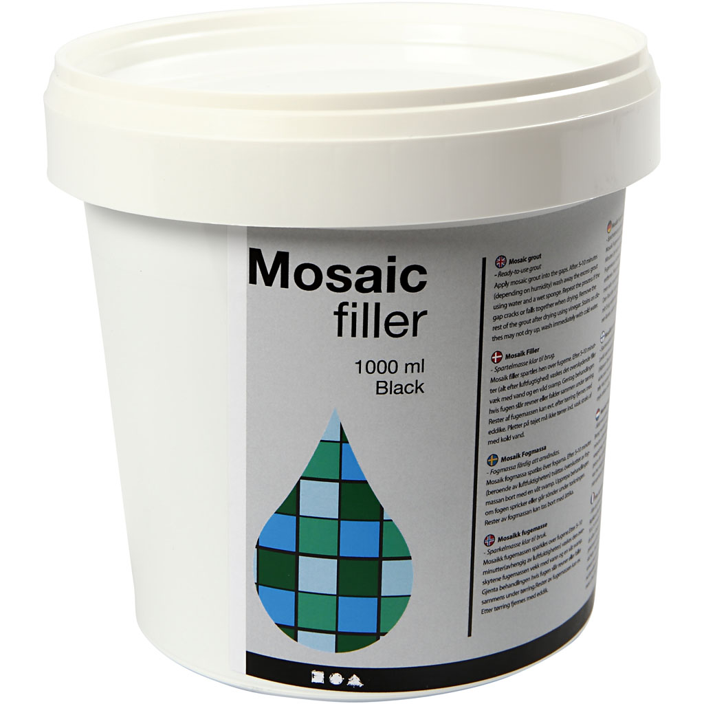Mosaiikplaatide vuuk, must, 1000 ml/ 1 ämber