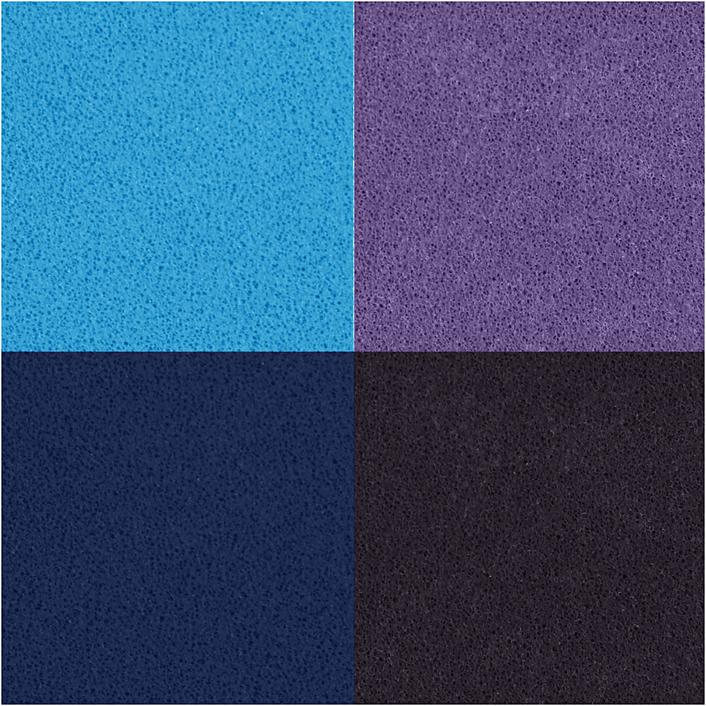 Tindipadi, H: 2 cm, suurus 3,5x3,5 cm, sinine, taevasinine, lilla, violetne, 4 tk/ 1 pakk - Image 4