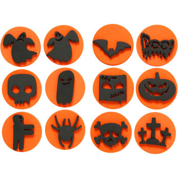 Vahutemplid, halloween, dia. 7,5 cm, paksus 2,5 cm, 6 tk/ 1 pakk