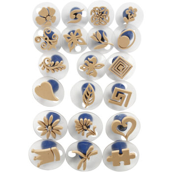 Vahutemplid käepidemega, suurus 3-6 cm, 20 tk/ 1 pakk