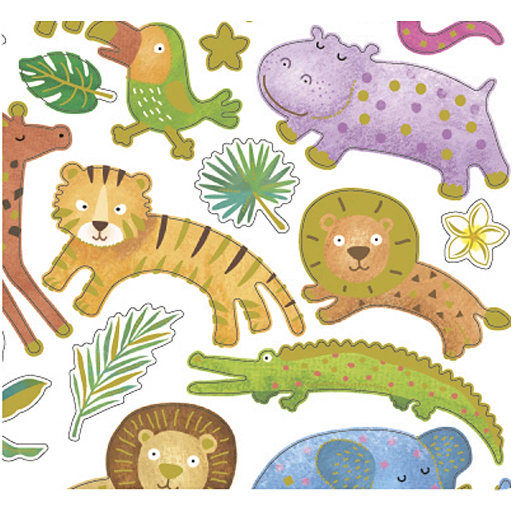 Kleebised, Metsloomad, leht 15x16,5 cm, 1 leht - Image 3