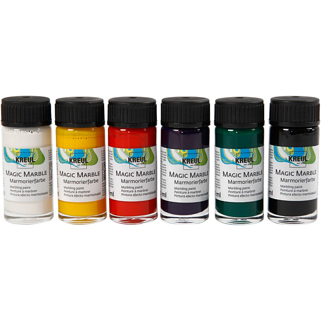 Magic Marble Paint, standardvärvid, 6x20 ml/ 1 pakk