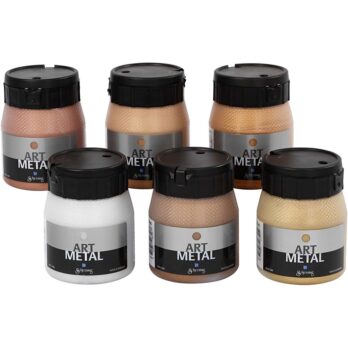 Craft Paint Metallic, nr. 5102, 5104, 5106, 5108, 5109, 5110, metallikvärvid, 6x250 ml/ 1 pakk