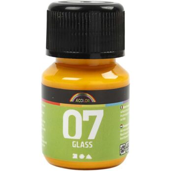 A-värvi klaasivärv, kollane, 30 ml/ 1 pudel