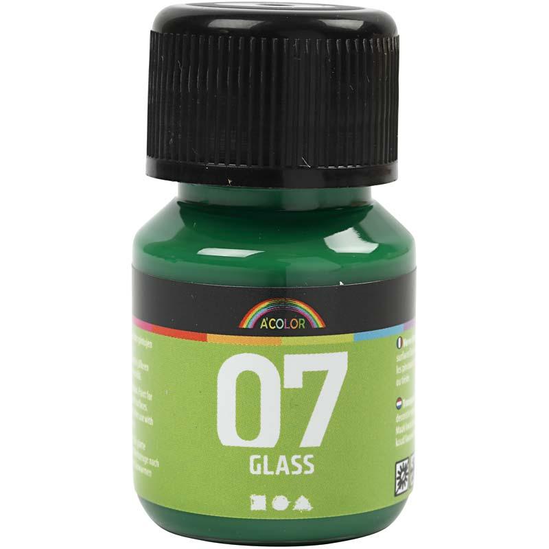 A-värvi klaasivärv, briljantroheline, 30 ml/ 1 pudel