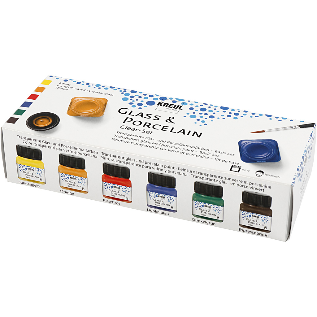 Klaasi- ja portselanivärv, 6x20 ml/ 1 pakend. - Image 2