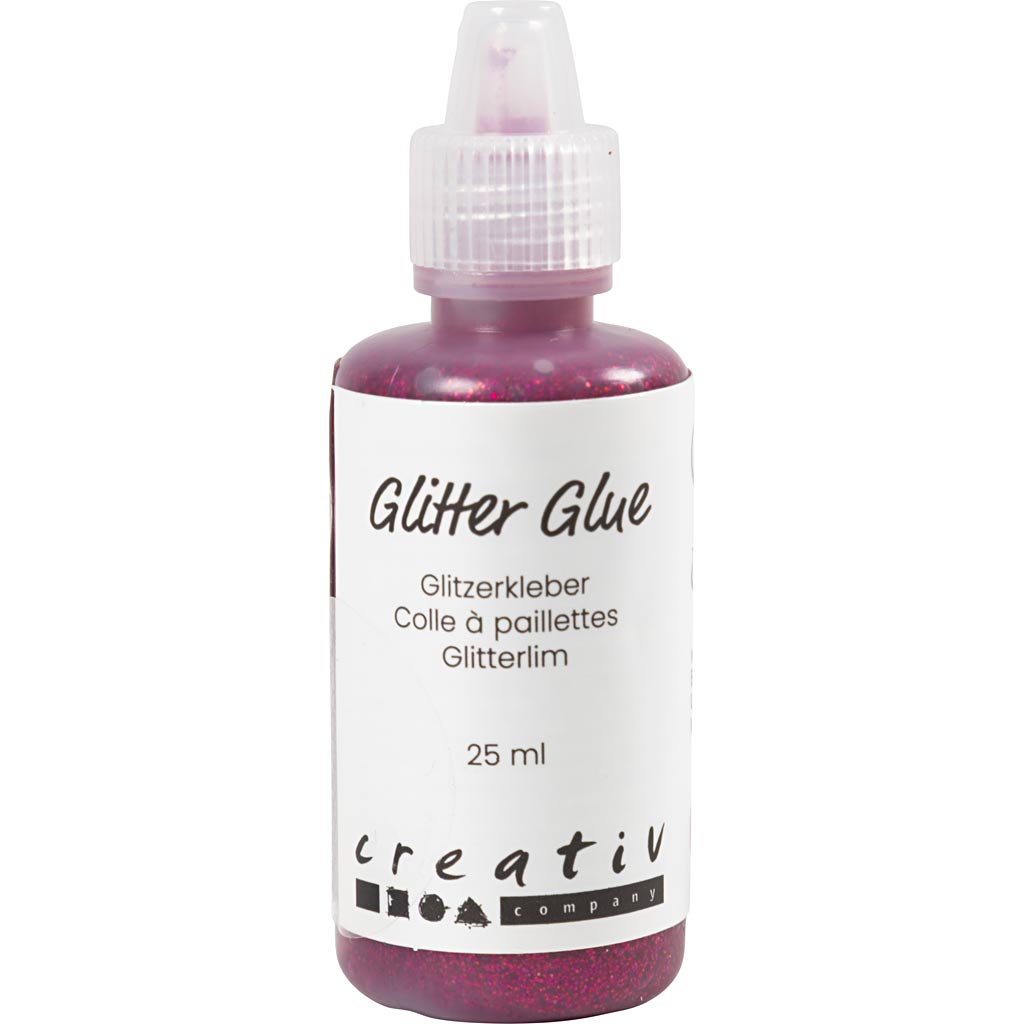 Glitter liim, roosa, 25 ml/ 1 pudel