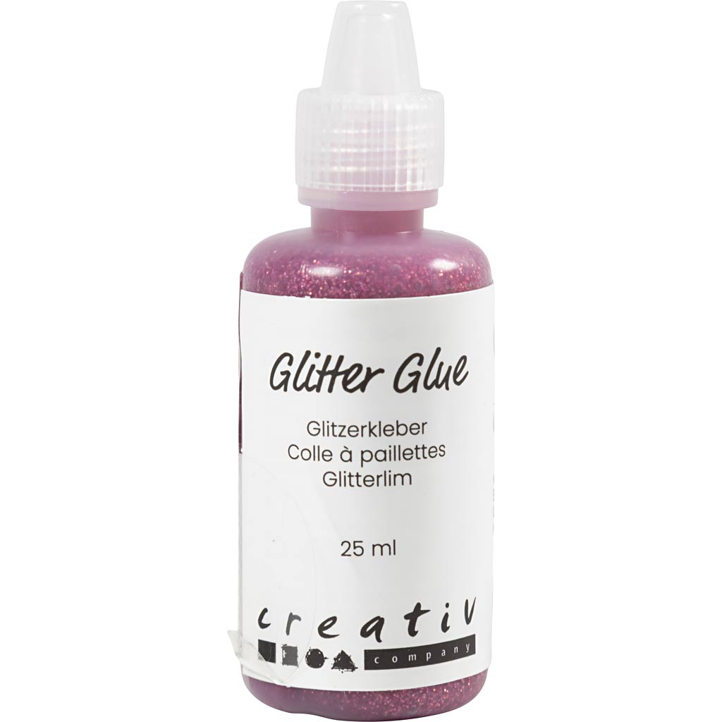 Glitter liim, roosa, 25 ml/ 1 pudel