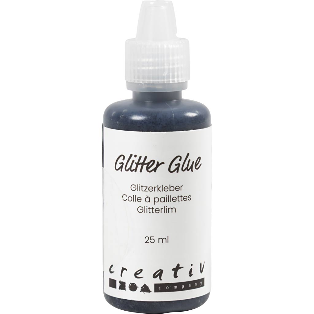 Glitter liim, must, 25 ml/ 1 pudel